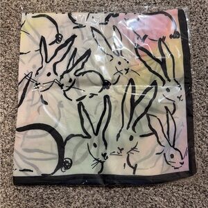 Rabbit Print Silk Scarf